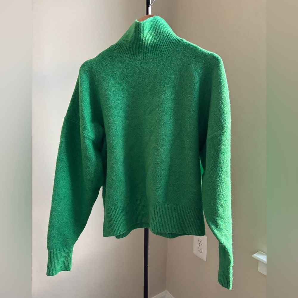 Zara Emerald Green Turtleneck Sweater